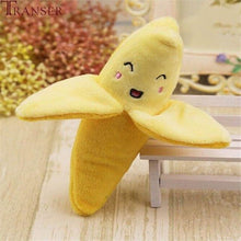 Load image into Gallery viewer, Transer Pet Supply 1pc Plush Banana Shape Dog Squeak Sound Toys Fruit Interactive Cat Dog Toy 80406